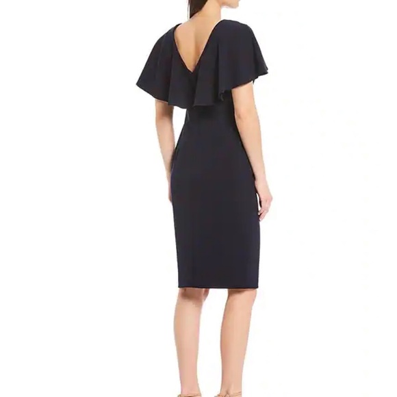 Calvin Klein RED Flutter Sleeve Sheath Dress - Picture 5 of 9